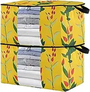 sanluoli 90L 2 Pack Under Bed Shoe Storage Containers with Reinforced Handles, clear window Garment Bag Closet Storage