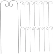 20pcs Plant Label Hooks for Garden Outdoor Shepherds Hook Stake Flower Picks Card Holder Metal Rods for Plant Markers Versatile Garden Decor