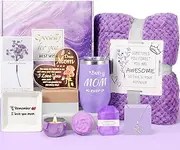 Gifts for Mom, Mothers Day Gifts for Mom from Daughter Son, Relaxing Spa Gift Basket with Flannel Blanket, Night Light, Thoughtful Mom Birthday Gifts, Mothers Day Gifts, Christmas Gifts for Mom