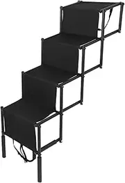 Portable Folding Dog Stairs for Cars, Adjustable Sturdy Structure Dog Ramp Steps Stairs for Car SUV Truck