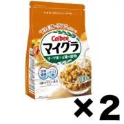 Calbee MyGra Non-Fruits Granola 2Pack Set 700g Oats/Rye/Rice/Wheat/Corn Japan