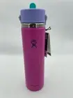 NEW Hydro Flask 24oz Wide Mouth Flex Straw Water Bottle Holiday Punch Rare