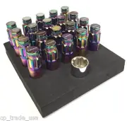 NRG STEEL LUG NUTS WITH CAP COVER SET 12X1.5 NEO CHROME FOR HONDA & MITSUBISHI (for: Honda)