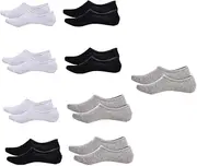 [BESTYASH] 9 Pairs Low Cut Skid Socks for Men Comfortable Summer Boat Socks Breathable and Durable Invisible Design for Sneakers and Casual Shoes present for Him