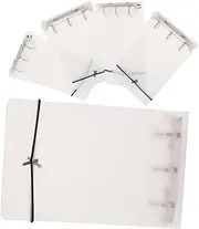 HAPINARY 5Pcs Clear Binder Shell Portable Reusable Notebook Cover with and Stylish Binder for Office School and Present Use