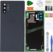 XFU Battery Cover Back Cover for Samsung Galaxy Note 10+ Plus N975F Original Back Glass Battery Cover Replacement Repair Kit with Camera Lens, Tools, Repair Instructions (English language not