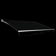 Outdoor Folding Arm Awning Retractable Sunshade Canopy Black 4.0m x 3.0m
