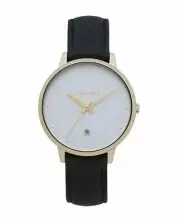 Rip Curl Womens LOLA SLIM LEATHER SURF WATCH New - A3033G Gold Black Rrp $179.99