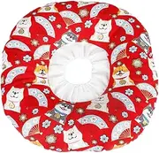 Kisangel Cat Recovery Cone - Cat Neck Cones Cat Donut Collar Tiara Dog Collar Cat Collar Pet Recovery Headwear Headgear Collars for Small Dogs Cute Dog Cot Cats and Dogs Accessories Red