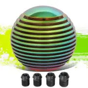 NRG Peformance Billet Aluminum Heatsink Style Ball Shift Knob+Adapter Neo Chrome