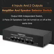 4 Input 2 Output Speaker Selector Switch Splitter Sound Switcher Speaker Switch