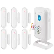 Magnetic Sensors *6 with 1 Receiver Window Door Open Reminder 433MHz DIY Pairing
