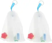 Mikinona 2pcs Face Cleansing Foaming Soap Foaming Containers Soap Mesh Holder Portable and Safe Material