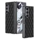 Fr Samsung Galaxy Z Fold 6/5 Screen Protector Case Slim Leather Plating PC Cover
