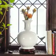 12" White Porcelain Vase