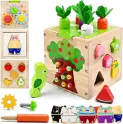 Montessori Wooden Educational Toys, Wooden Activity Cube Center Toys, Baby Toy 6