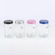 Homemaster Mason Jar with Lid, 450 ml Capacity