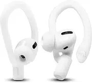 [WC] HookZ - Patented Upgraded Over Ear Hooks for AirPods Pro 1, 2 & AirPods 1, 2 & 3- Two Size Pairs Included in Package, Unique Left & Right Hook, Made by Wicked Cushions | Winter White