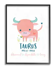 The Kids Room by Stupell Fun Modern Zodiac Taurus