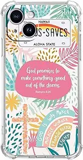 Vesidurt Jesus God for iPhone 15 Clear Case,Christian Positivity Quotes Collage,Trendy Soft TPU Protective Case Compatible with iPhone 15