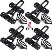 Hilitchi Door 5 Pack Assorted Color Door Locks for Home Security Hotel Door Latches, Thicken Solid Zinc Alloy Swing-in Doors Home Reinforcement Lock