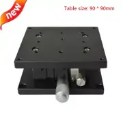 Z Axis Linear Stage 90mm Double Cross Rail Guide Platform Manual Sliding Table