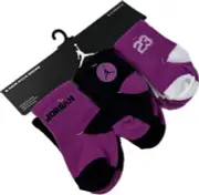 Nike Baby 6 Pk Multicolor Ankle Cotton 23 Jordan Jumpman Logo Sock Set 6-12 MO
