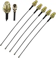 Ahoaepy 5PCS IPX U.FL to RP SMA Coax Cable, RP-SMA Female to MHF1 IPX UFL 1.13mm Pigtail Cable, 6Inch(15cm) Low Loss U.FL RP SMA Female Extension Cable for Radios, Antenna, Mini PCI