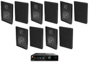 JBL CSMA 180 Commercial 70v Amplifier+(10) Black 5.25" Slim Wall Mount Speakers