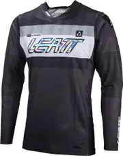 Leatt 5.5 Ultraweld 2024 Motocross Jersey, black-grey-white, Size L for Men Black Grey White