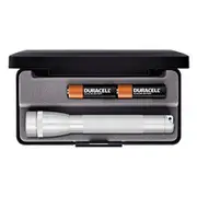 Mini Incandescent 2-Cell AA Flahlight in Presentation Box, Silver