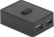 USB 2.0 Switch Selector, Thickened PCB Board Case, One Button Switch for Printer Scanner Keyboard
