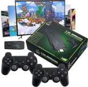 Retro Game Console with Two Wireless Controllers Built-in 64GB Card 10000 Games