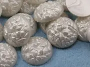 11mm Pearl (Molded) .PRL Flat Back Acrylic Baroque Cabochons 45 PCS