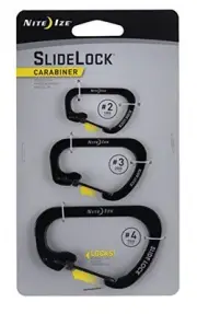 Nitaj #Nite Ize CSLC-01-R6 Locking Carabiner, 3-Pack, Asst Black