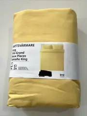 New Ikea NATTSVARMARE King Duvet Cover with 2 Pillowcases Bed Set Yellow
