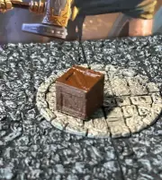 Wooden Crate printed painted miniature Dungeons & Dragons D&D terrain box wood