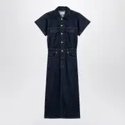 [Ganni] Blue midi dress in organic denim 34 FR Light blue
