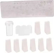 Healeved 11pcs Nail Art Print Stencil Set Kit Nails Nail Stamping Plate Templates Stamper Manicure Stencils Nail Printing Template Nail Art Stamping Plates Nail Plate Sponge