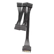 15 Pin SATA Power Splitter Cable 1 Male to 5 Female Adapter for HDD SSD Drives