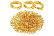 1000x Double Jump Rings 18k Yellow Gold Strong No Fade Open Split Connector Bulk