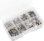 600Pcs Wire Copper Crimp Fitting Ferrules Assortment Kit, 7 Sizes, 22-10 AWG Wire Ferrules Kits, Electrical Cable Pin Cord End Terminal for Electric Connectors.