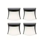 4pcs Solar Deck Lights IP65 Waterproof Solar Wall Lights Decorative Garden Lights -White