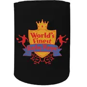 Alcohol Stubby Holder - Worlds Finest Rugby Player - Funny Novelty Birthday Gift Joke Beer Can Bottle