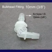 Hose Barb Connector Adapter Elbow Bulkhead 3/8" inch 10mm Plastic 90° Fitting