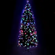 8FT Christmas Tree | Tips: 320 | Fibre Optic Stars | LED Top Star
