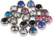 [Vaveren] Assorted Crystal Belly Barbell Parts Set - Pack of 20