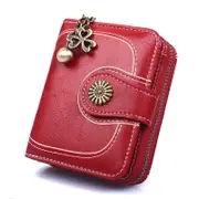 Women's Handbag Purse, Vintage Oil Wax Leather Short Wallets