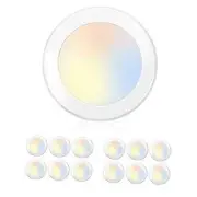 5/6 Inch Selectable CCT LED Disk Light Flush 5/6inch 3000k/4000k/5000k-white