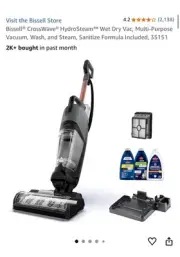 BISSELL - Crosswave Hydrosteam Corded Wet Dry Vac - Titanium/Cooper Harbor NIB